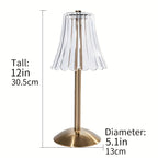Nordic Retro Metal Table Lamp, 3-Color Touch Control, USB Charging, Warm Atmosphere Bedside & Bedroom Night Light