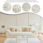 Boho Plush Sofa Cover 2-5 Seater – Non-Slip Backing, Pet-Friendly, Soft Durable Furniture Protector, 4 Colors, All-Season, Living Room Bedroom Office, Off-White Light Grey Dark Gray Light Brown