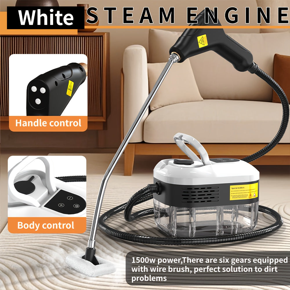 Handheld Steam Cleaner Large-Capacity with Extra-Large Water Tank – Rapid Heating Portable Multi-Function Cleaner for Floors, Cars, Fabrics, Kitchen & Bathroom Tile Grout