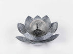 Solar Lotus Flower Garden Light with Cracked Glass Globe & LED Beads, Waterproof Outdoor Stake Light for Patio, Lawn, Steps & Yard, Auto Dusk-to-Dawn, Black White Solar Decorative Landscape Light