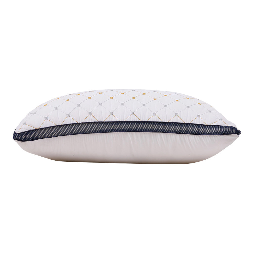 Down Alternative Bed Pillows 2 Pack – Microfiber Fill Neck & Shoulder Pain Relief, Bounce-Back Support, Breathable Mesh, for Side Back Stomach Sleepers, Non-Collapsing Sleep Pillow, 29x19 Inch