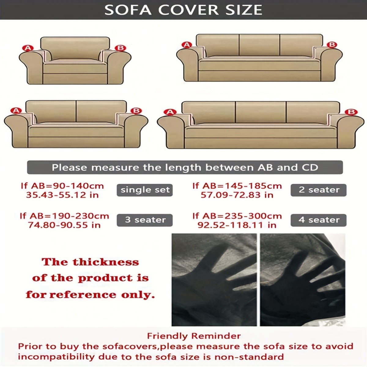 Sofa Cover Slipcover with Printed Skirt – Elastic Pet Anti-Dirt Protection for Living Room, 2/3/4-Seater & Single, All-Purpose Couch Cushion Cover Home Decor