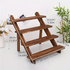 3/4/5-Tier Wooden Display Stand – Vintage Rustic Multi-Purpose Vertical Shelf for Home, Store, Bakery & Events | Jewelry, Dessert & Cupcake Display Rack