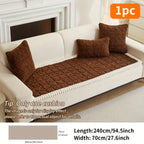 Thickened Quilted Sofa Cushion Pad Soft Polyester Seat Mat for Loveseat 2 3 4 Seater Sofa Autumn Winter Warmth Home Decor Dark Gray Dark Coffee Cream Green