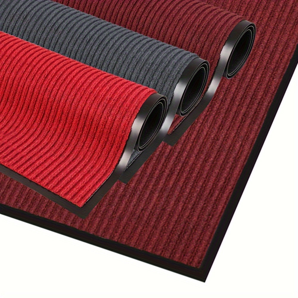 Heavy-Duty Outdoor Entrance Mat – Non-Slip PVC, Striped Polypropylene | Entryway, Patio & Business | All Seasons | 3 Colors, 7 Sizes | Nuvia Haven