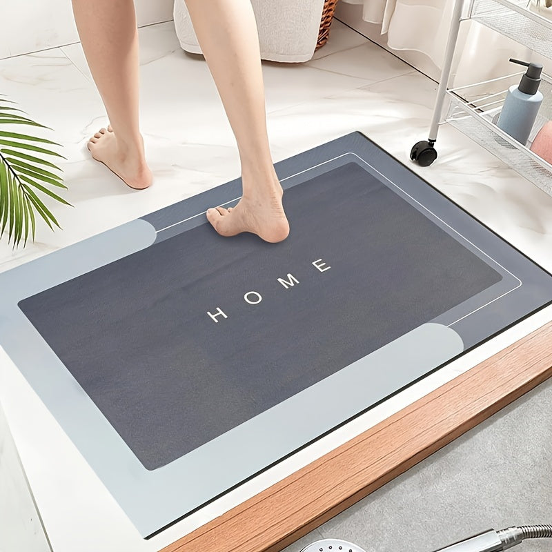 Diatomaceous Earth Bath Mat Non-Slip Absorbent - Quick Dry Stone Bathroom Rug, Soft Floor Mat for Bathroom Kitchen Door, 4 Colors 2 Sizes