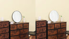 Round Metal Wall Mirror Matte Black & Gold Frame Modern Decorative Circle Mirror for Entryway Bathroom Living Room Bedroom Vanity Wall Decor Multiple Sizes