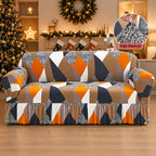 Printed Skirt Elastic Sofa Cover Full Wrap – Universal Fiber Fabric All-Season Couch Slipcover Protector for Living Room, Single 2-Seater 3-Seater 4-Seater