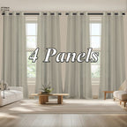 Sheer Curtains Semi Transparent Panels with Top Loop Pleated Header for Bedroom Living Room – Set of 2 or 4, 70-80G Lightweight Fabric, Multiple Sizes & Colors