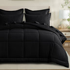 Bed in a Bag Queen 7 Piece Fluffy Comforter Set – Ultra-Soft Microfiber Bedding with Comforter, Fitted Sheet, Flat Sheet & 4 Pillowcases, Hypoallergenic Breathable All Season Bedding Gift for Her