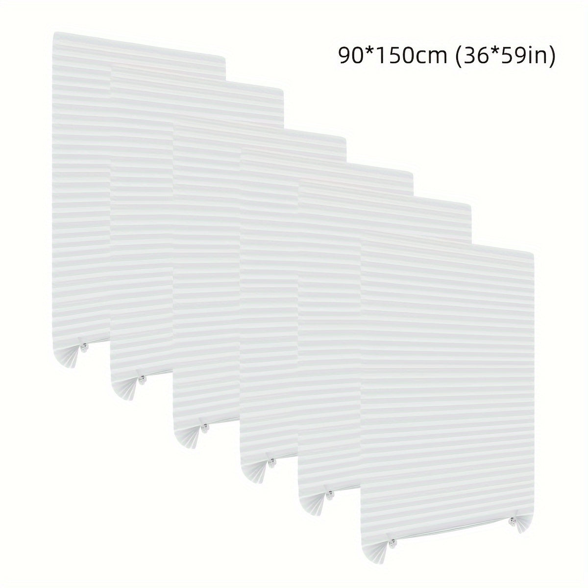 Cordless Pleated Window Shades 6 Pack No Drill - Light Filtering Room Darkening Blinds with Clips, Child Safe, 5 Colors 2 Sizes for Bedroom Living Room Office