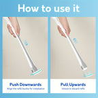 Disposable Toilet Brush Cleaning System with Holder & Refill Heads Wall or Floor Mount Hygienic No-Touch Bathroom Brush