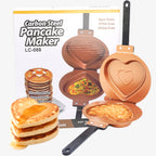 Double-Sided Nonstick Pancake Pan Flip Omelette Skillet Easy Flip Frying Pan for Fluffy Pancakes Frittatas Omelets Dishwasher Safe Iron Cookware