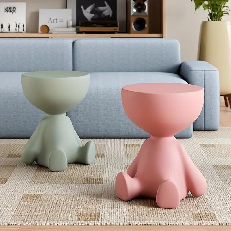 Compact Storage Coffee Table – Minimalist Multi-Layer Design, Space-Saving for Living Room Bedroom Balcony, Gray Pink Green