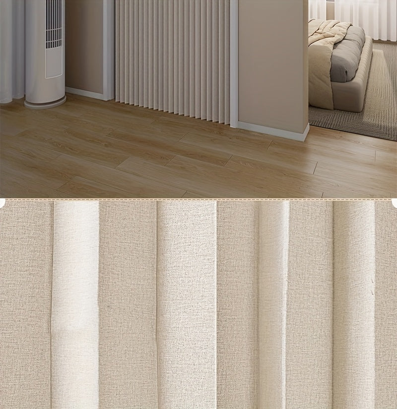 Boho Striped Magnetic Door Curtain – Elegant Folding Polyester Partition Curtain for Living Room, Bedroom & Kitchen, No-Drill Magnetic Closure, Hand Washable