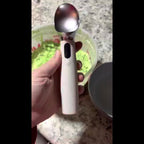 Electric Heated Ice Cream Scoop USB-C Rechargeable with 3 Temperature Settings - Self-Heating Ice Cream Scoop for Hard Ice Cream, IPX7 Waterproof, Ergonomic Zinc Alloy & Silicone, Ice Cream Lover Gift