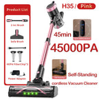 45KPA Cordless Vacuum Cleaner 8-in-1 Lightweight Stick Vacuum Green Light Anti-Tangle Floor Brush for Carpet Pet Hair Tile Hardwood 4 Colors