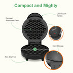 Bubble Waffle Maker 7-Inch 1000W | Hong Kong Egg Waffle Electric Grill with Nonstick Coating | Ready in 5 Mins for Breakfast, Desserts & Ice Cream Cones | Christmas Gift Idea
