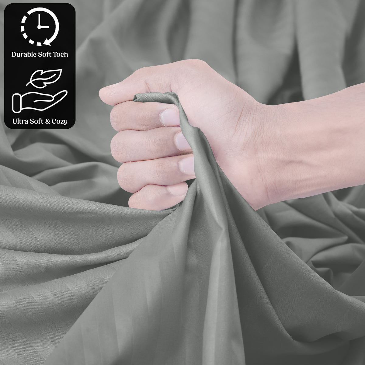 Luxury Striped Bed Sheet Set 3 or 4 Pcs – Hotel-Quality Deep Pocket 16", Extra Soft Breathable Cooling Sheets, Wrinkle & Fade Resistant, Twin Twin XL Full Queen King Cal King, 11 Colors