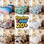 Soft Floral Comforter Set 3-Piece Easy Care – Lightweight Breathable All-Season Quilt with Pillowcases, Light Blue, White & Beige, Bed in a Bag Twin Queen King