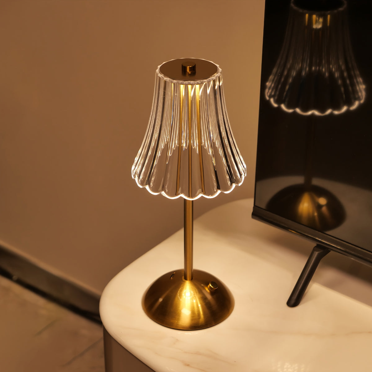 Nordic Retro Metal Table Lamp, 3-Color Touch Control, USB Charging, Warm Atmosphere Bedside & Bedroom Night Light