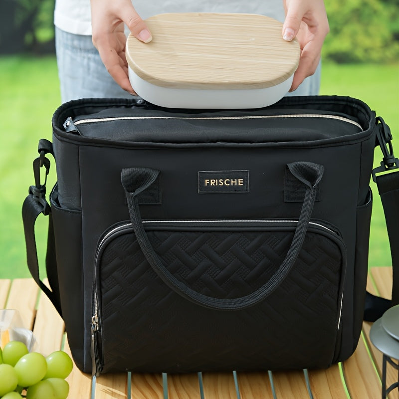 Extra Large 11L Insulated Lunch Bag & Beach Cooler Tote – Portable Thermal Food Carrier with Adjustable Shoulder Strap, Keeps Meals Hot or Cold, for Outdoor, Work, Beach & Picnic, 4 Colors