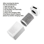 Portable Air Purifier 2 Pack USB Powered Ultra-Quiet 34dB with Replacement Filters – Personal Air Cleaner for Bedroom, Home Office, Desk & Dorm Room, Removes Dust, Allergens & Odors