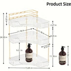 Corner Shower Shelf Bathroom Organizer with 2 or 3 Tiers - Space Saving Corner Storage Rack for Cosmetics, Toothbrush & Toiletries, Lightweight Caddy for Bathroom, Bedroom & Kitchen