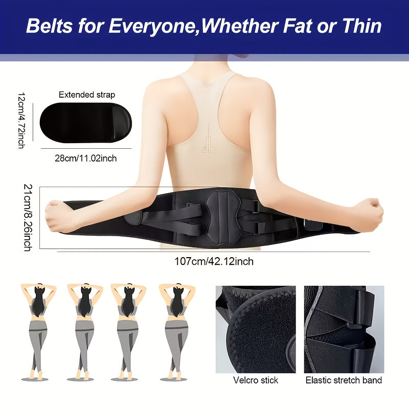 Cordless Electric Heating Waist Massager Belt with LCD Display, 3-in-1 Heating, Massage & Lumbar Support, 3 Adjustable Heat Settings, Back Pain Relief for Men & Women, Great Gift