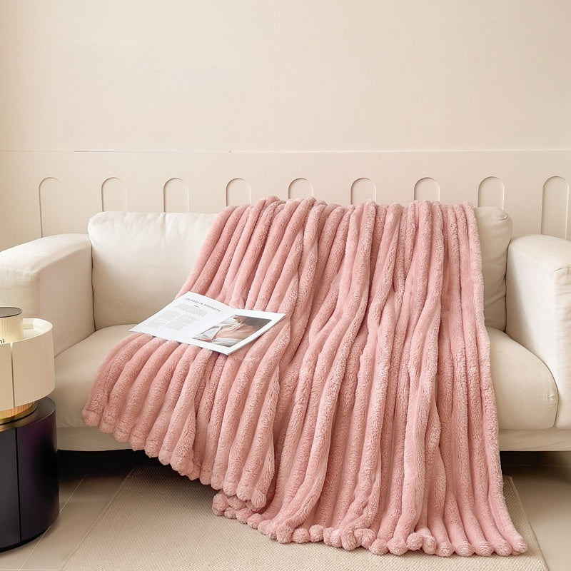Quilted Anti-Static Thick Throw Blanket – Warm Cozy Twill Weave Bed Blanket in 7 Colors & 4 Sizes for Bedroom, Dorm & Office Nap