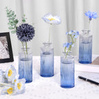 Striped Bud Vases Set of 12 24 36 Modern Mini Clear Flower Vases for Wedding Centerpieces Birthday Anniversary Party Table Decor – Mother's Day Vase Set