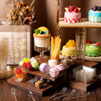160 Piece Gold Mini Appetizer Plates Dessert Cups Spoons Forks Set Disposable Plastic Parfait Cups Party Serving Set