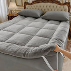 Roll Up Mattress Topper & Foldable Tatami Sleeping Pad – Soft Breathable Floor Mat for Guest Bed Sofa Camping, Twin Full Queen King, 8 Colors