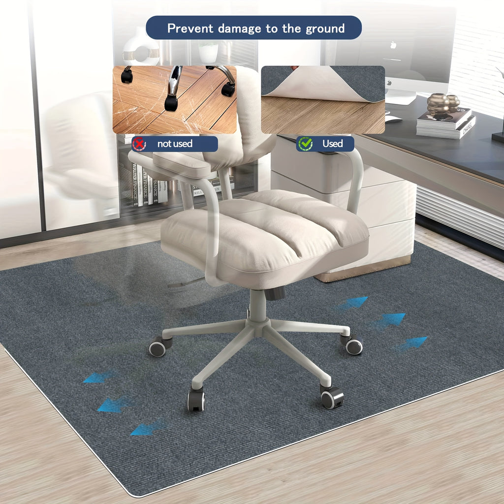 Office Chair Mat Floor Protector – Anti-Slip Desk Chair Rug Pad for Carpet & Hardwood Floors, 3 Sizes, Black, Brown & Dark Gray