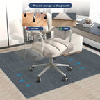Office Chair Mat Floor Protector – Anti-Slip Desk Chair Rug Pad for Carpet & Hardwood Floors, 3 Sizes, Black, Brown & Dark Gray