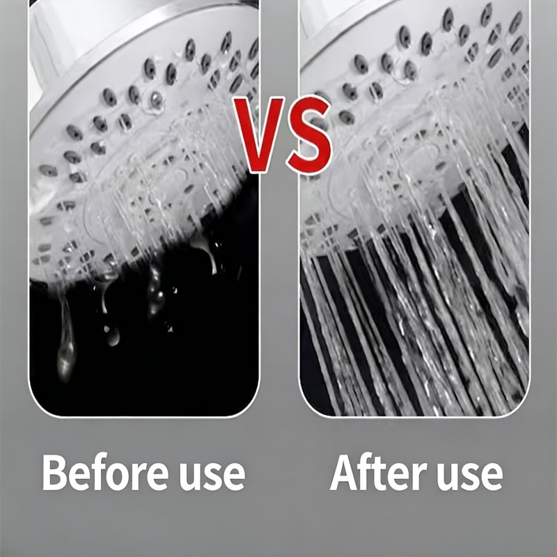 No-Scrub Shower Head Cleaner Spray Gel – Removes Mineral Deposits & Limescale from Showerheads, Bathtubs, Sinks & Toilets, Works on Glass & Metal, No Wipe Required, 1pc or 2pcs