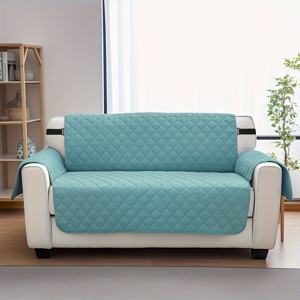 Elastic Strap Sofa Slipcover – Washable Couch Cover for Recliner Armchair Loveseat 1 2 3 4 Seater, Pet Dog Cat Proof Furniture Protector for Living Room