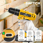 20V Cordless Drill Tool Set 30 88 136 148 Piece Electric Drill Toolbox Kit Rechargeable with Battery Hand Tools Pliers Bits for Home Repair Men Gift