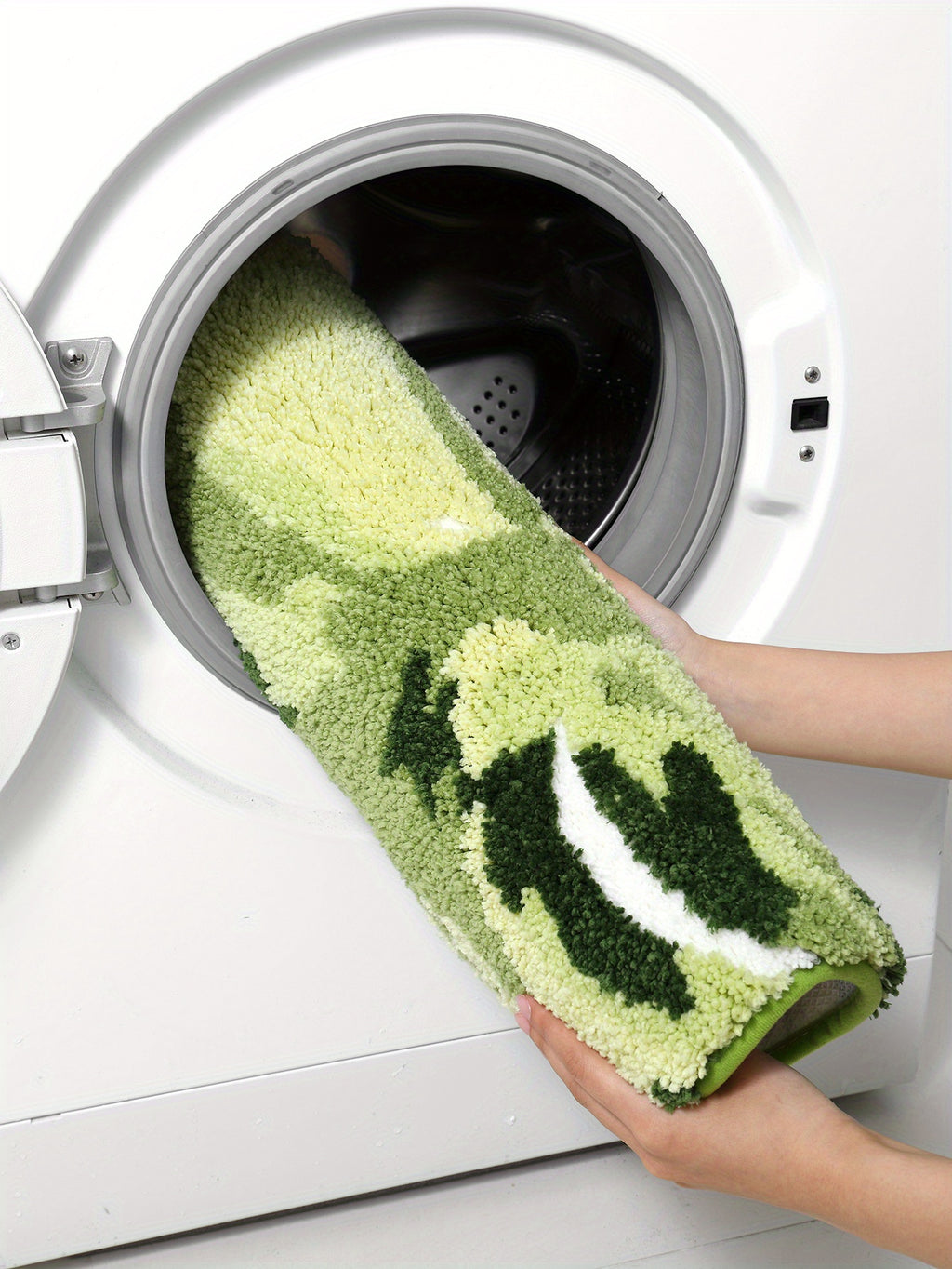 Leaf Print Thick Plush Bathroom Mat – Anti-Slip, Machine Washable & Water Absorbent Bath Rug for Shower, Bathtub & Sink | 24”x31.5”