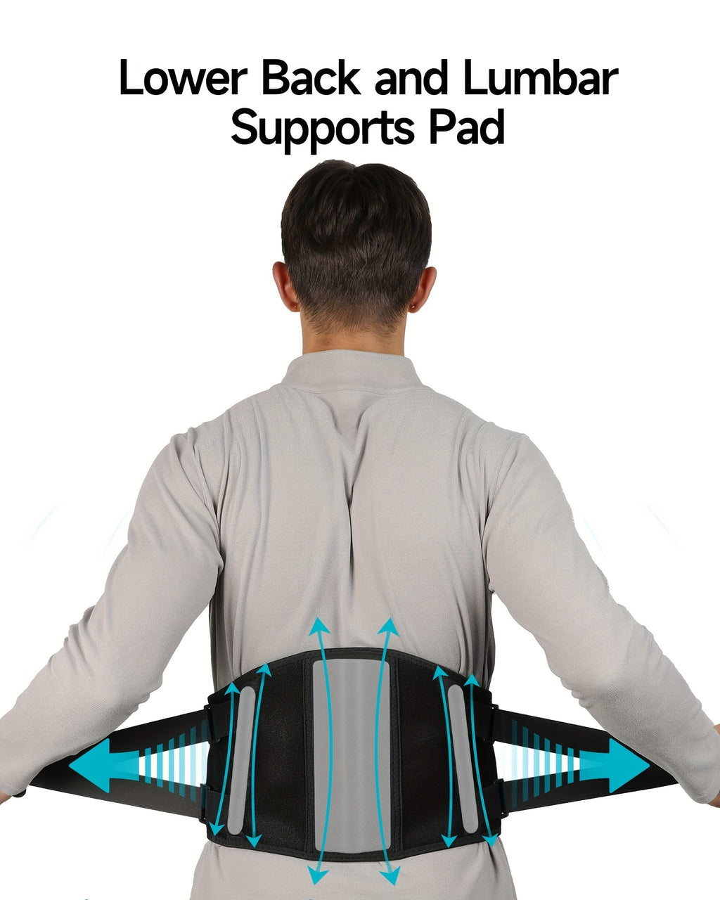 Cordless Heating Pad for Back with 3 Heat Levels & 3 Vibration Modes – Portable Rechargeable Lumbar Massager for Lower Back Pain Relief, Gift for Dad Mom Men Women