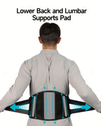 Cordless Heating Pad for Back with 3 Heat Levels & 3 Vibration Modes – Portable Rechargeable Lumbar Massager for Lower Back Pain Relief, Gift for Dad Mom Men Women