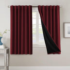 Blackout Curtains 2 Panels 100% Room Darkening 96 Inch Long – Triple Weave Thermal Insulated Back Tab & Rod Pocket Window Drapes for Bedroom & Living Room