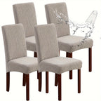Stretch Jacquard Dining Chair Covers Set of 4 or 6 Removable Washable Polyester-Elastane Slipcovers – Chair Protector for Kitchen Home Hotel Restaurant, Valentine's Day Home Decoration