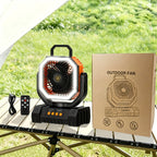 Camping Fan 20000mAh Rechargeable with LED Light, Remote Control, 270° Oscillation & Power Bank – 4 Speeds, 59-Hour Battery, 3 Use Modes
