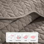 Microfiber Quilt Bedspread Set All Season Lightweight – Soft Breathable Quilted Coverlet Twin Full Queen King 16 Colors Machine Washable