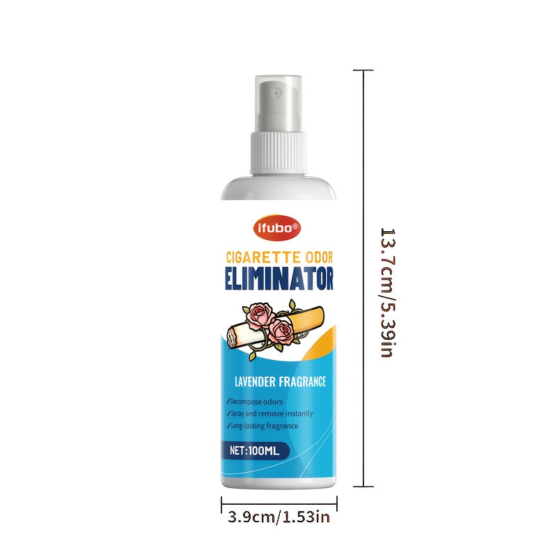 Cigarette Smoke Odor Eliminator Spray – Gentle Daily-Use Air Freshener for Home, Office, Bathroom, Kitchen, Car & Shoes, Neutralizes Smoke Smells, Easy Spray Application