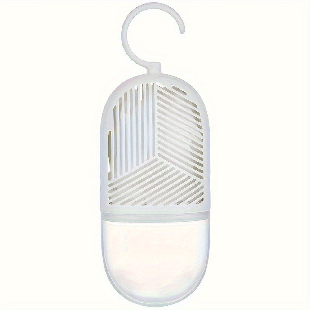 Reusable Dehumidifier Bags 6pcs with Hooks Hanging Moisture Absorber Mildew Resistant for Closet Bedroom Bathroom No Electricity White