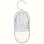 Reusable Dehumidifier Bags 6pcs with Hooks Hanging Moisture Absorber Mildew Resistant for Closet Bedroom Bathroom No Electricity White