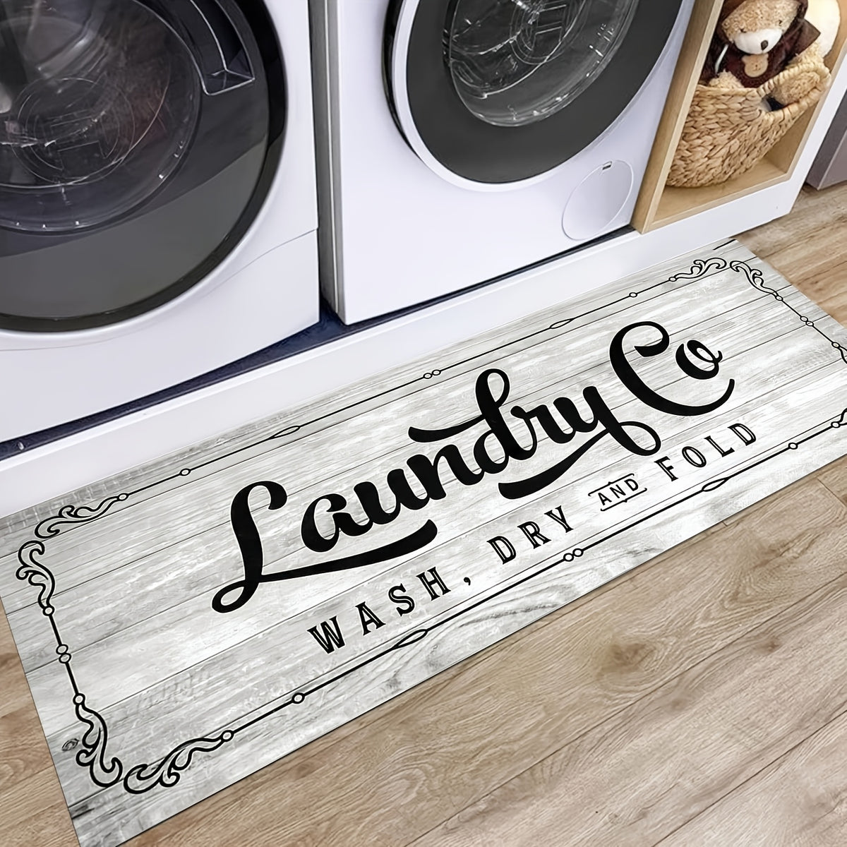 Laundry Room Rug Non-Slip Runner Washable Easy Clean Mat – Floor Protection for Washer Dryer Front, Laundry Area & Home | Multiple Sizes & Colors