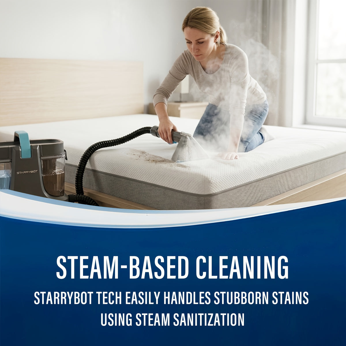 Portable Carpet Cleaner 1500W with Steam & Heat, 35KPa Powerful Suction Spot Cleaner for Pets, Couch, Stairs & Rugs – Professional Upholstery Cleaning Machine with Multi-Surface Tool Included